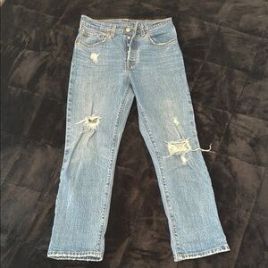 Levi's Blue Distressed Women's Jeans